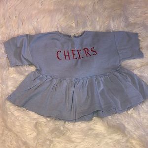 “Cheers!” Zara x Girls Peplum Top